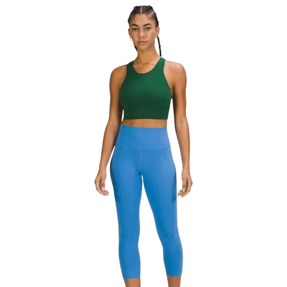 Lululemon Wunder Train Longline Bra *Medium Support, C/D Cup in Everglade Green